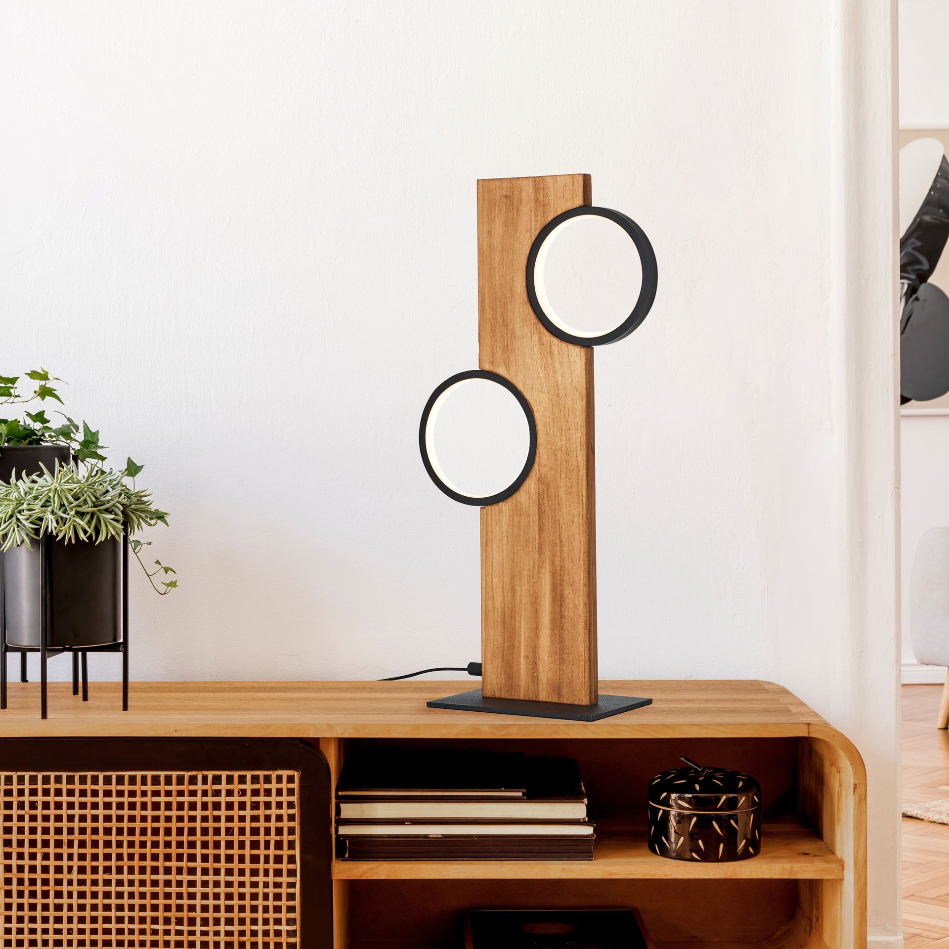 Tischleuchte aus Holz - Elena - Braun Tischleuchte aus Holz - Elena - Braun