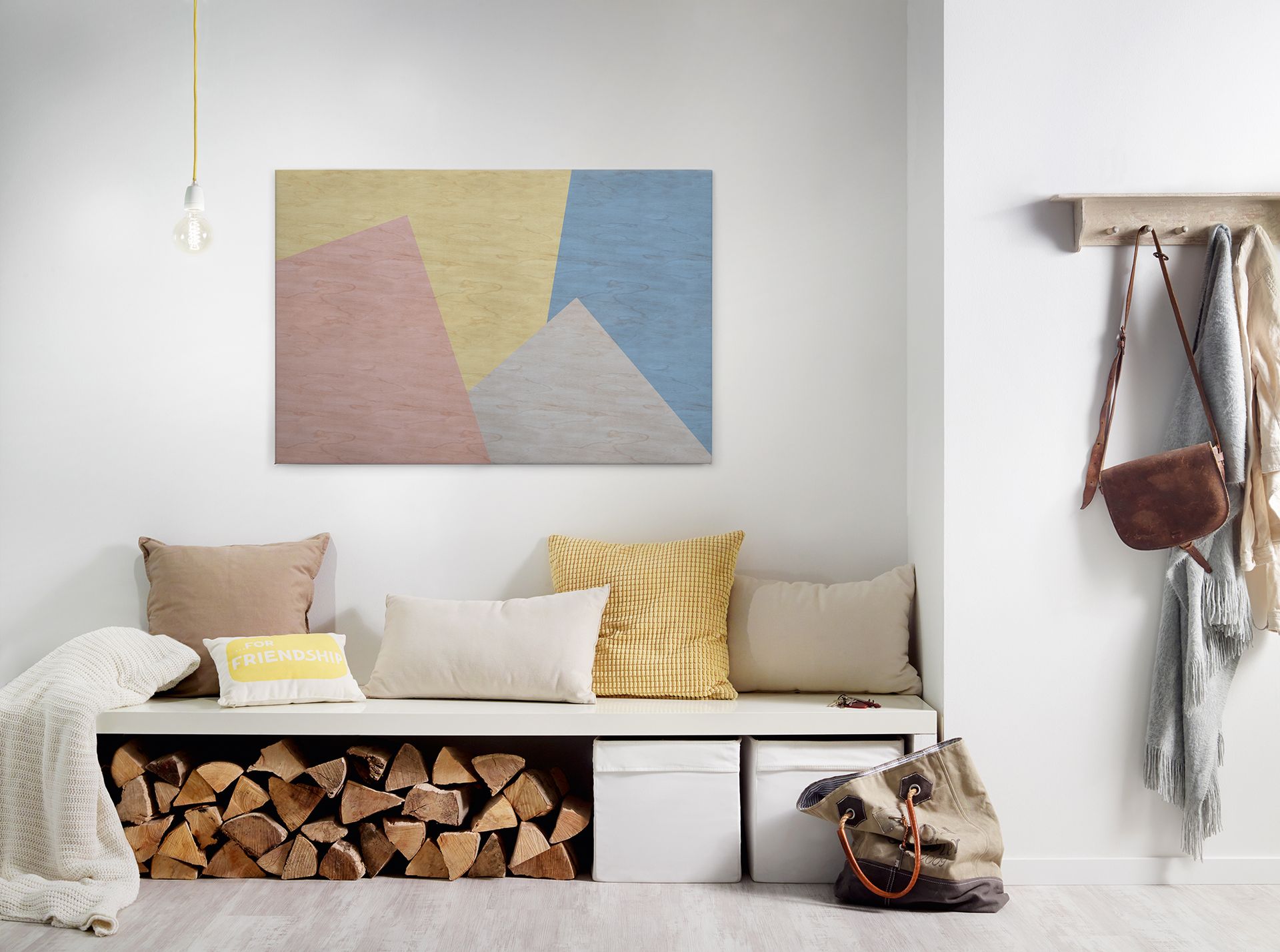 Leinwandbild Geometrie, blau, 90x60 cm DD120511
