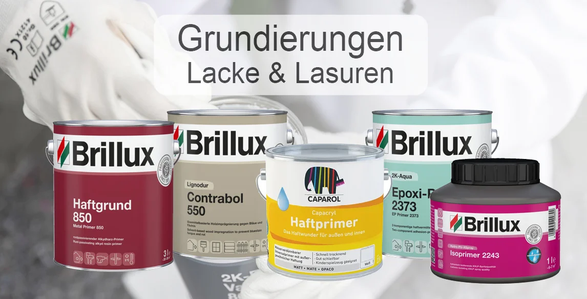 Grundierungen fuer Lacke und Lasuren im Wohntrends-Shop