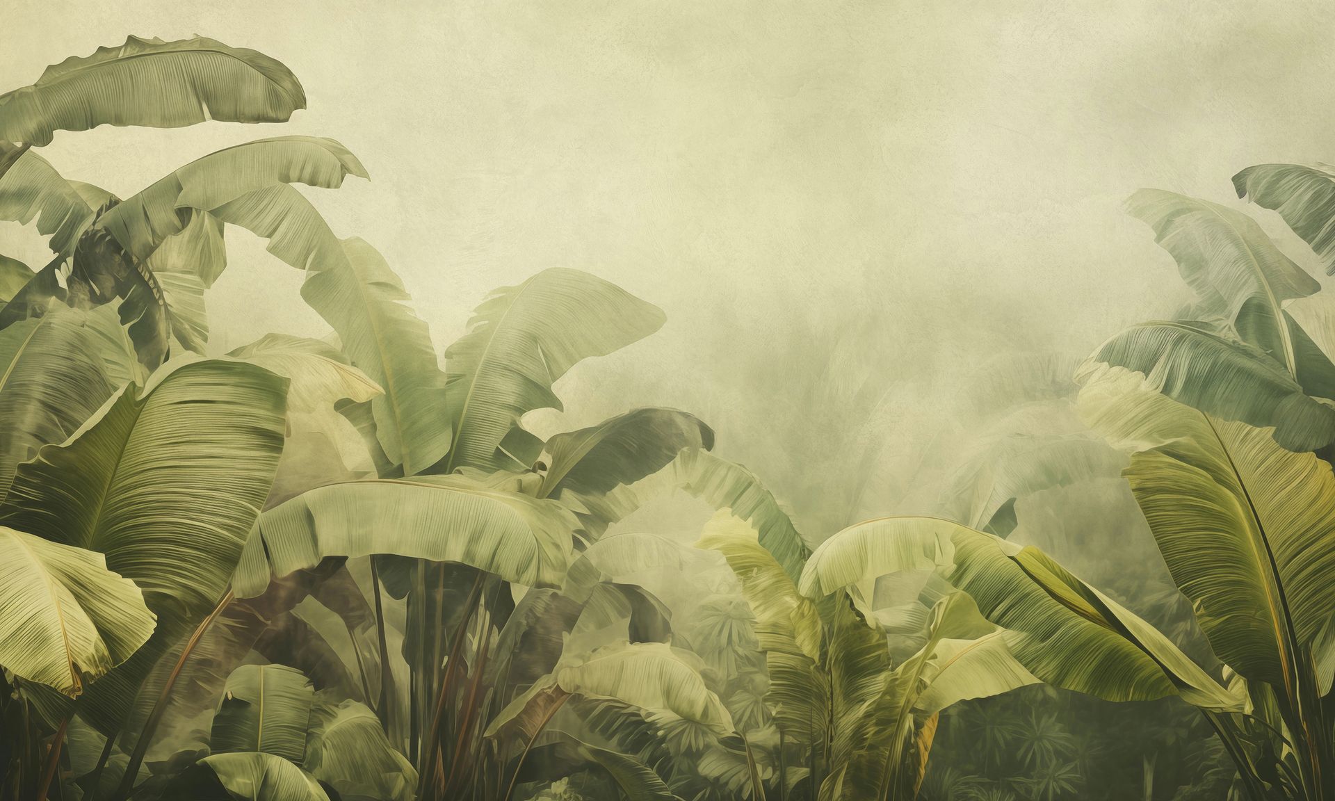 Vliestapete Bananenblattmotiv olivgrün Erismann 220350702