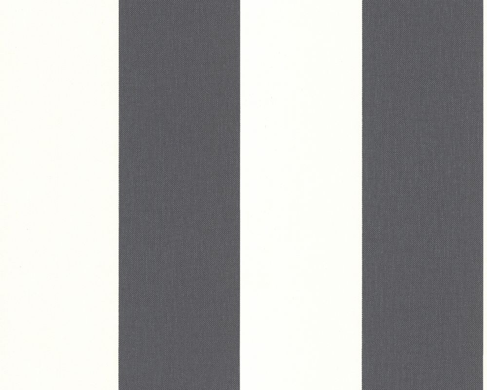 A.S. Création Black & White, Streifentapete, grau, weiß 179050