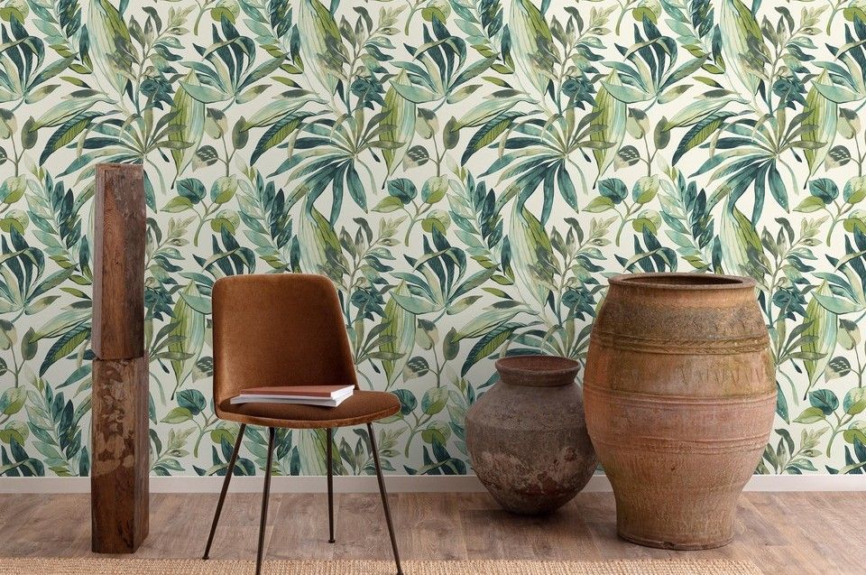 Grandeco Karuna Tapete, Wohnraum gestaltet mit für ein organisches und natürliches Ambiente