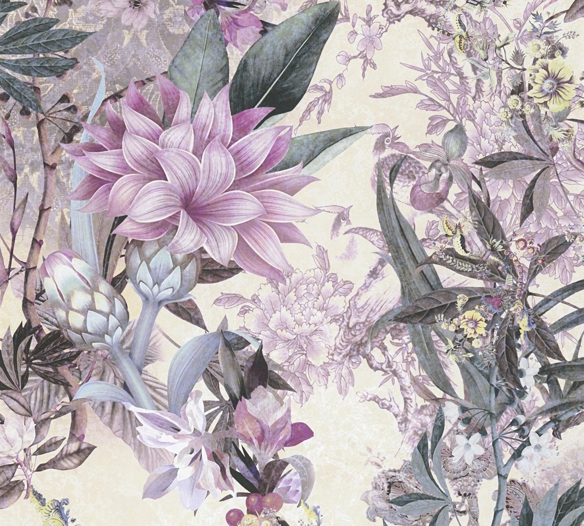 A.S. Création Dream Flowery, Florale Tapete, bunt, rosa 381774