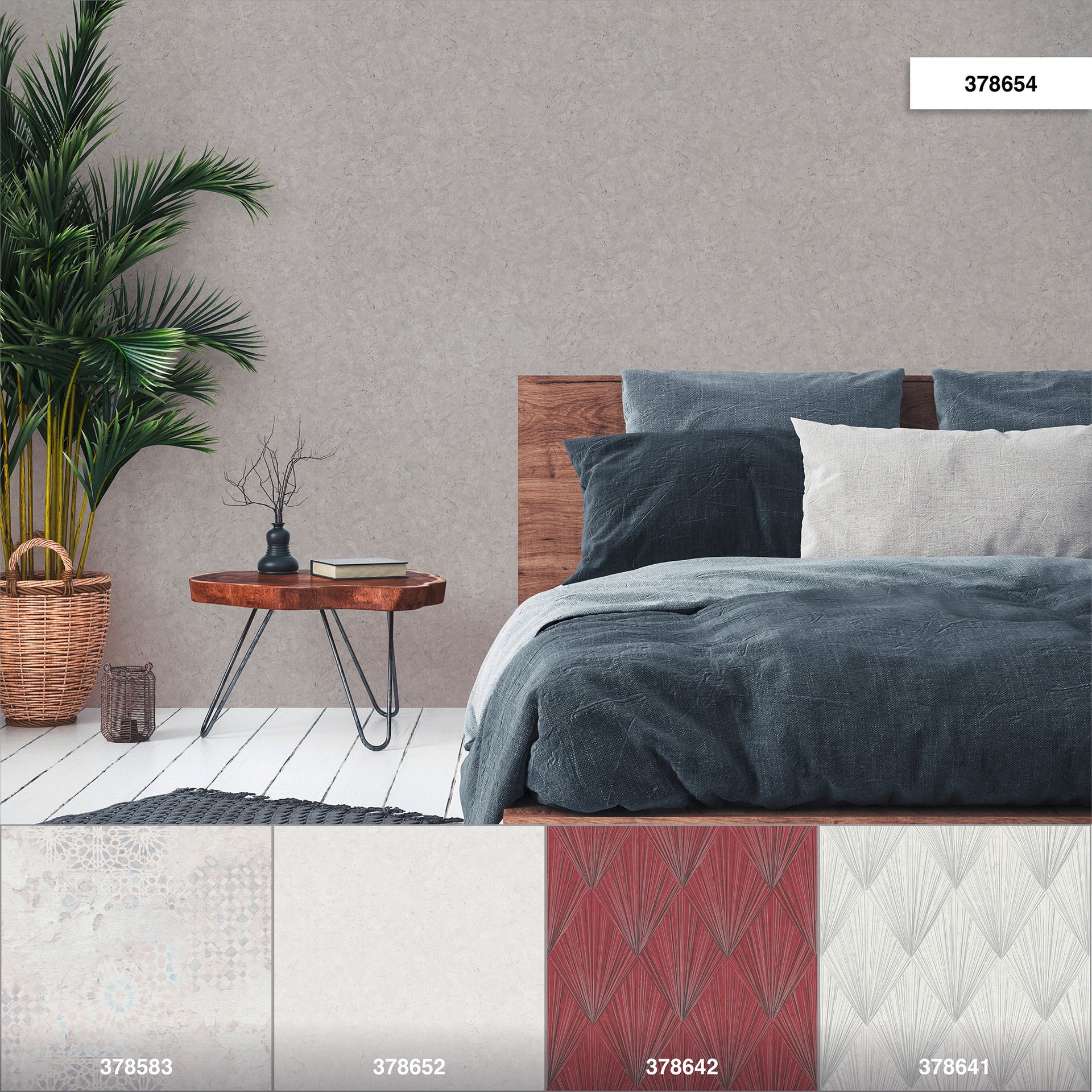 Raumbild 1 Livingwalls Metropolitan Stories 2, Unis, grau 378654