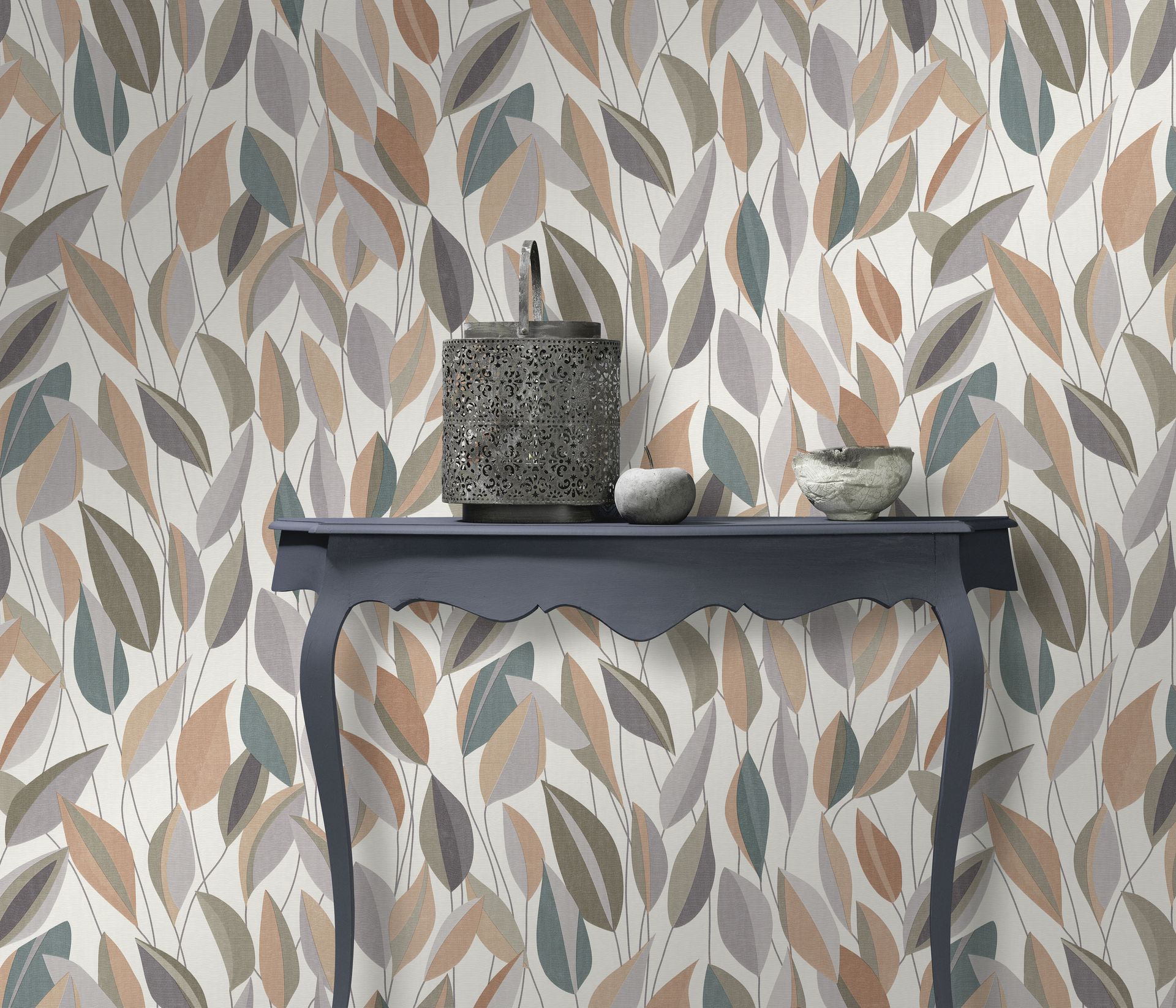 Mustertapete Blättermotiv beige Erismann 1043107