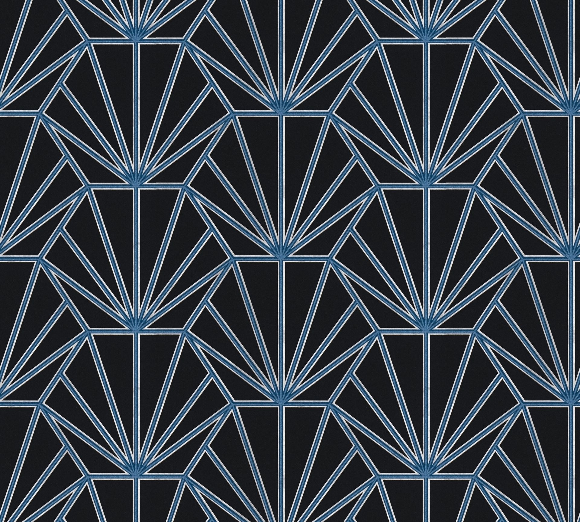 Daniel Hechter 6, Geometrische Tapete, schwarz, blau 375282