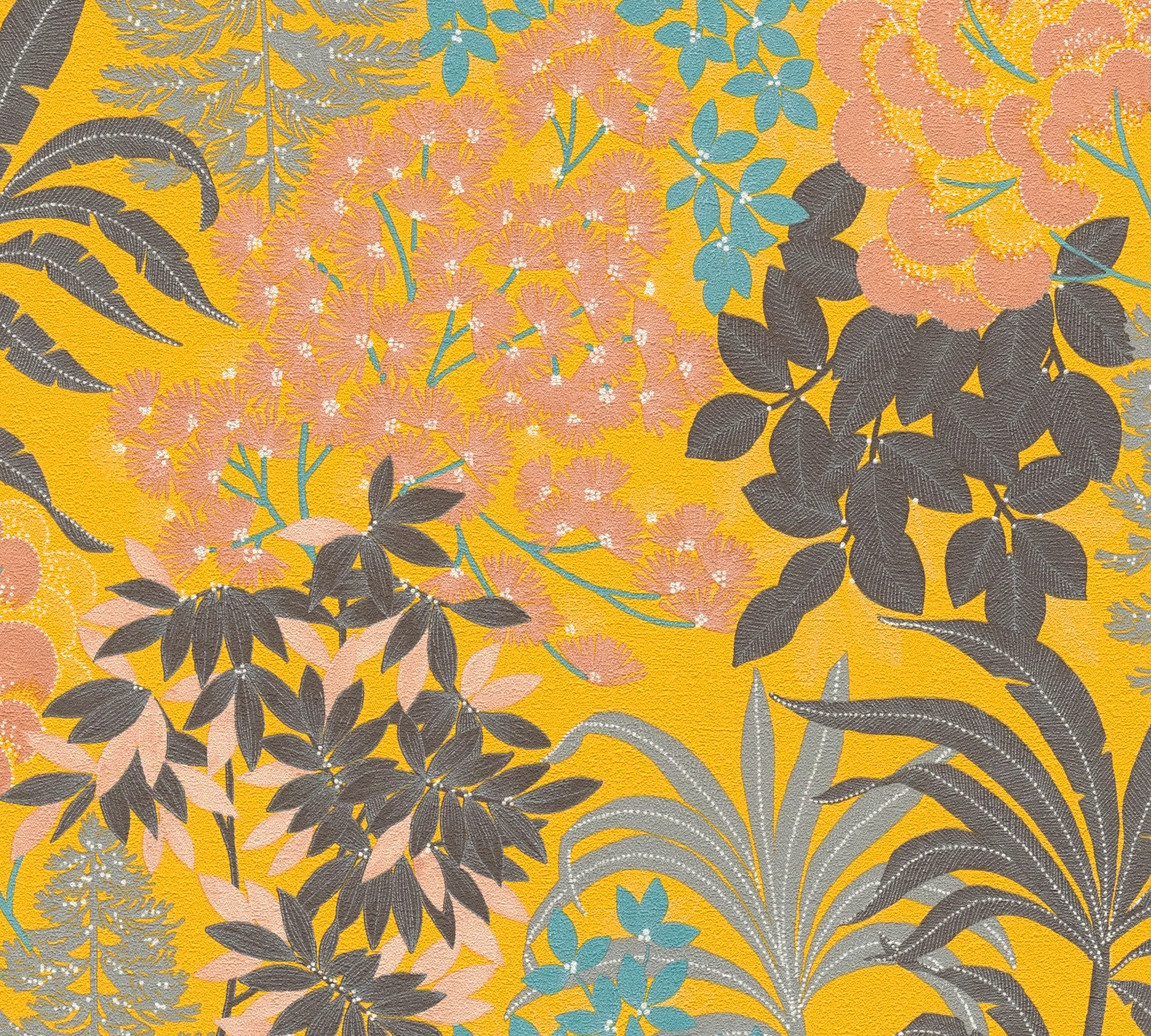 Livingwalls Travel Styles, Floral, gelb 391283