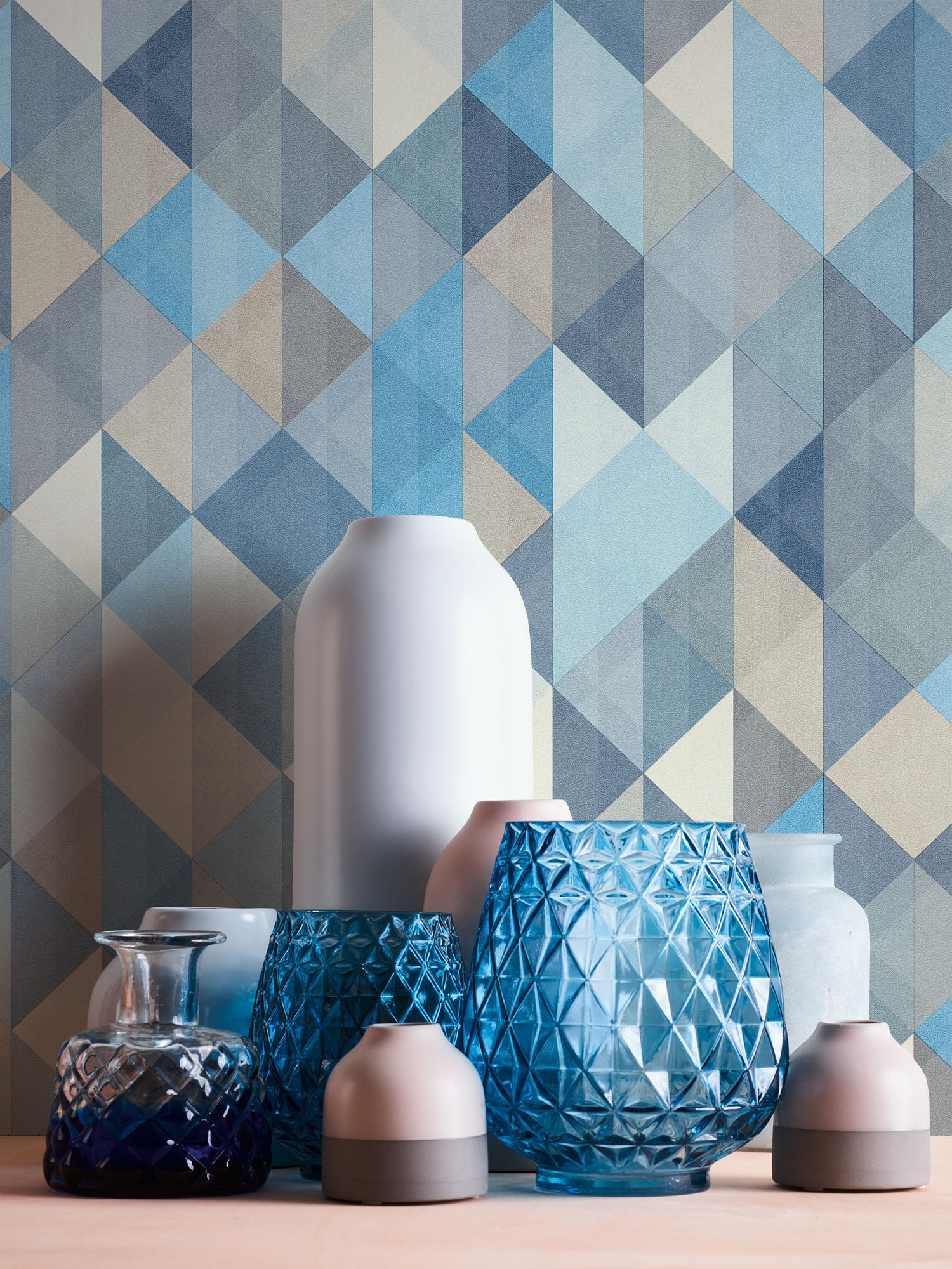 A.S. Création Scandinavian 2, Geometrische Tapete, blau, grau 367863