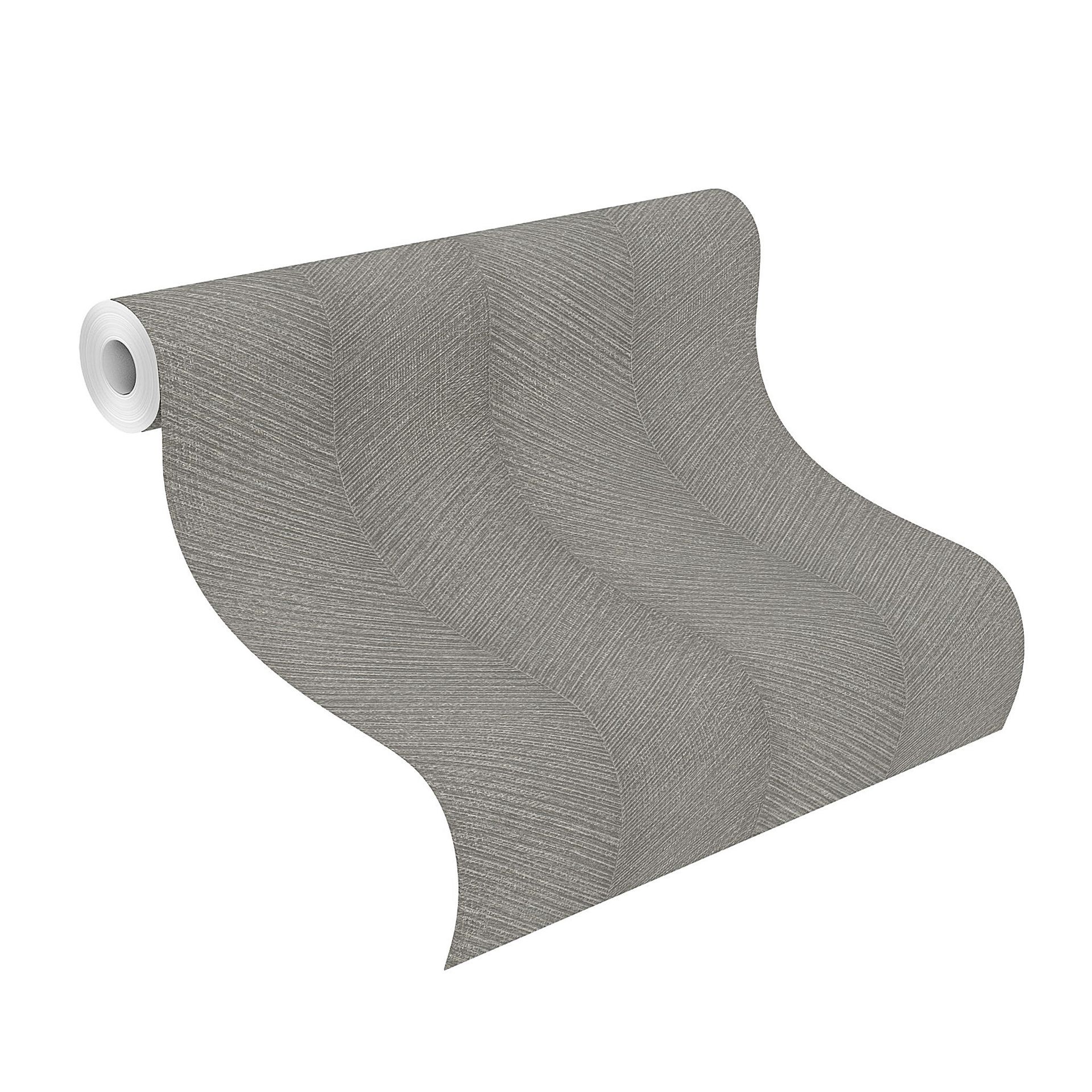Vliestapete Chevron grau-silbergrau 720372 Vliestapete Chevron grau-silbergrau 720372
