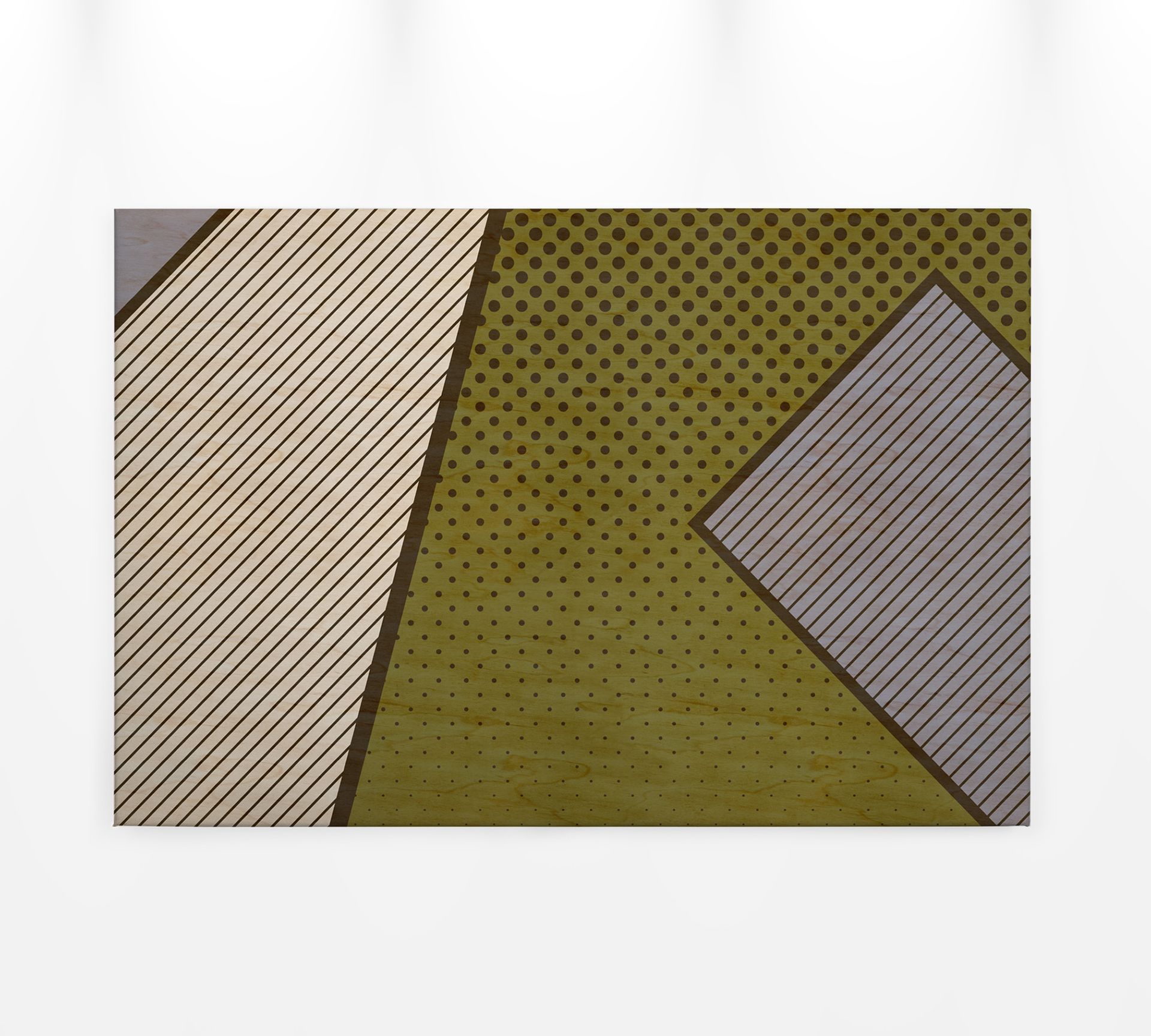 Leinwandbild Geometrische Formen, olivgrün, 90x60 cm DD120433