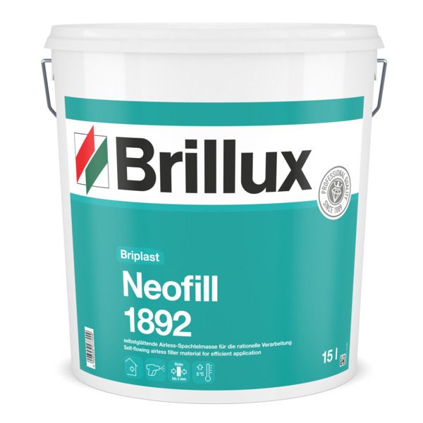 Brillux Briplast Neofill 1892 Finish-Spachtel bis 2 mm 15 l