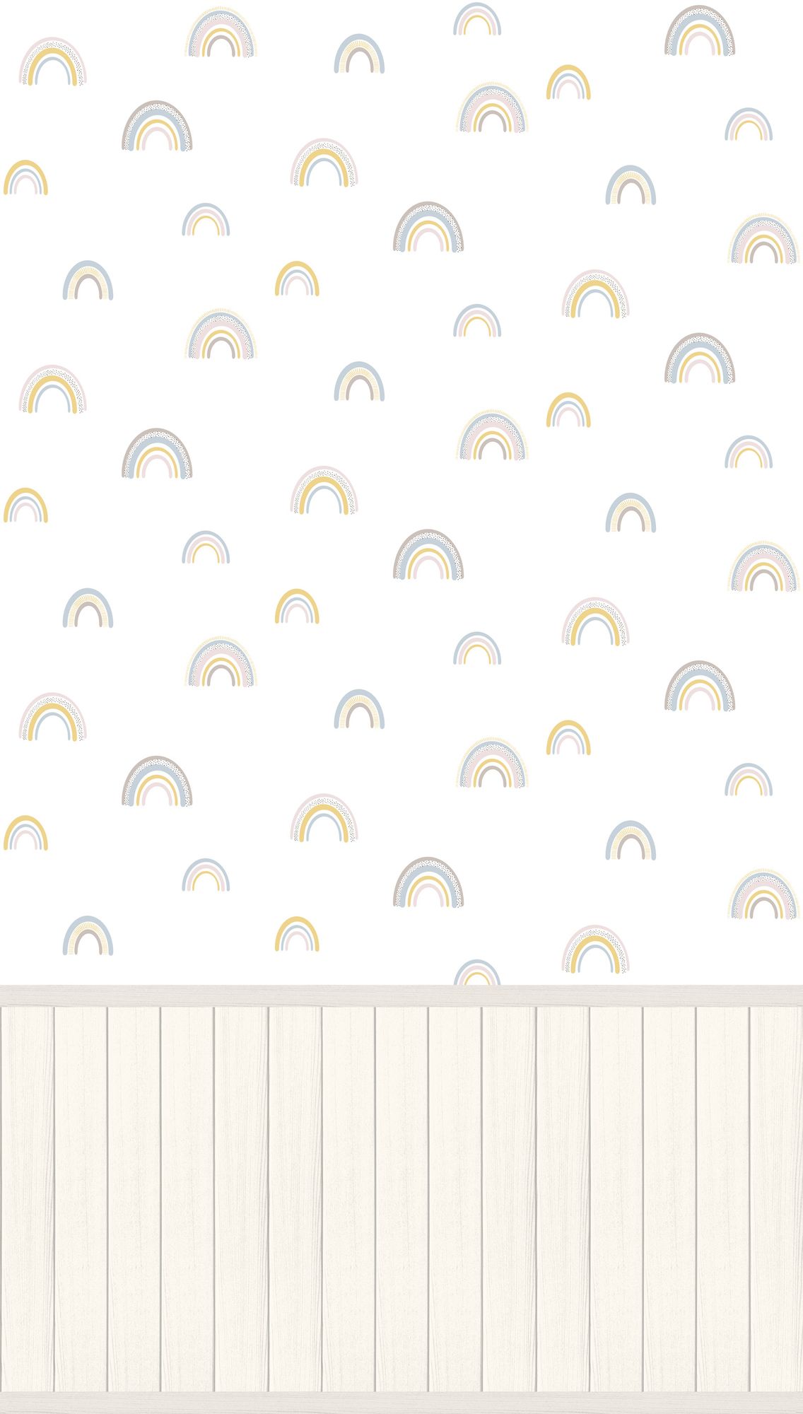 Fototapete Wandpaneele - Regenbogen, creme, beige, Livingwalls 398171