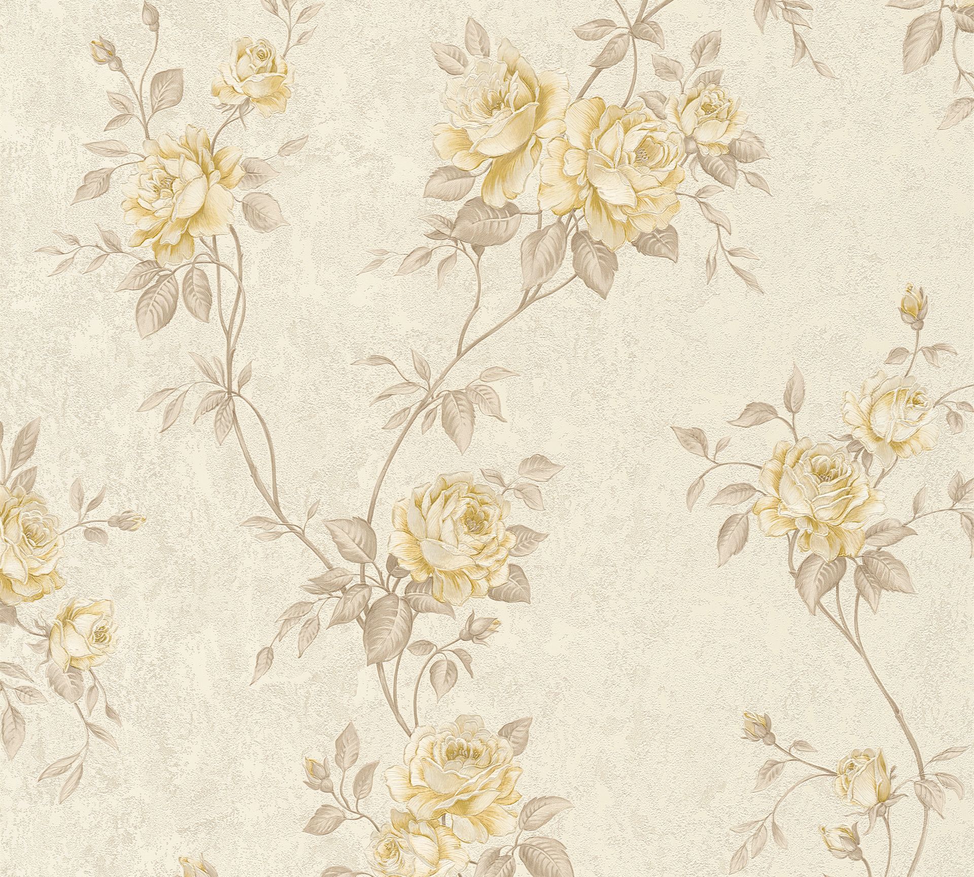 A.S. Création Romantico, Florale Tapete, beige, braun 372262