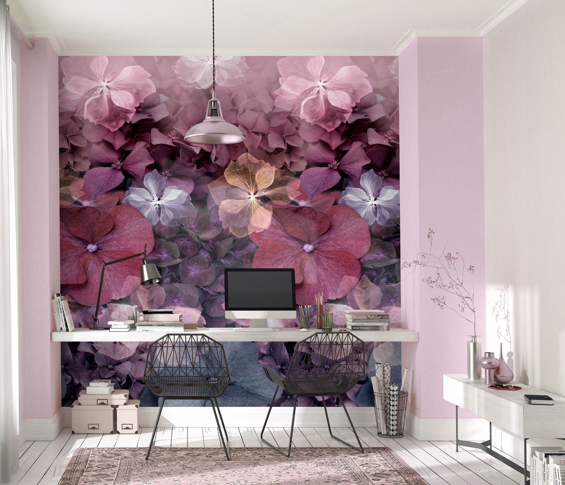 Vliestapete Hortensien rosa Erismann Elle Decoration 226710 Vliestapete Hortensien rosa Erismann Elle Decoration 226710