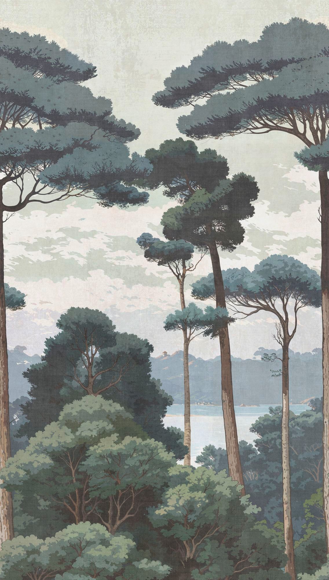 Vliestapete, Wald, braun 790156 Dekorbild