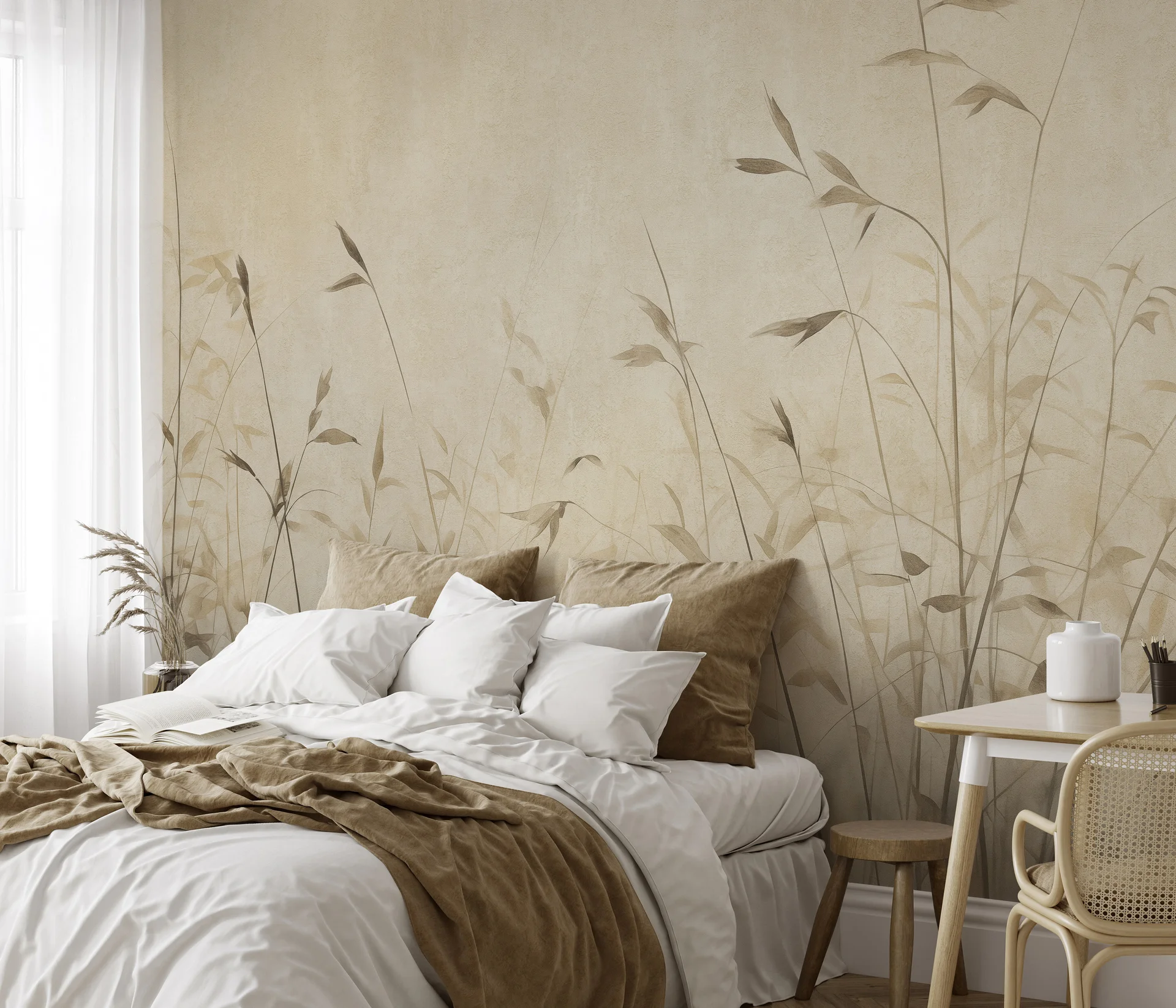 Mustertapete Gräser beige Erismann 220130101 Mustertapete Gräser beige Erismann 220130101
