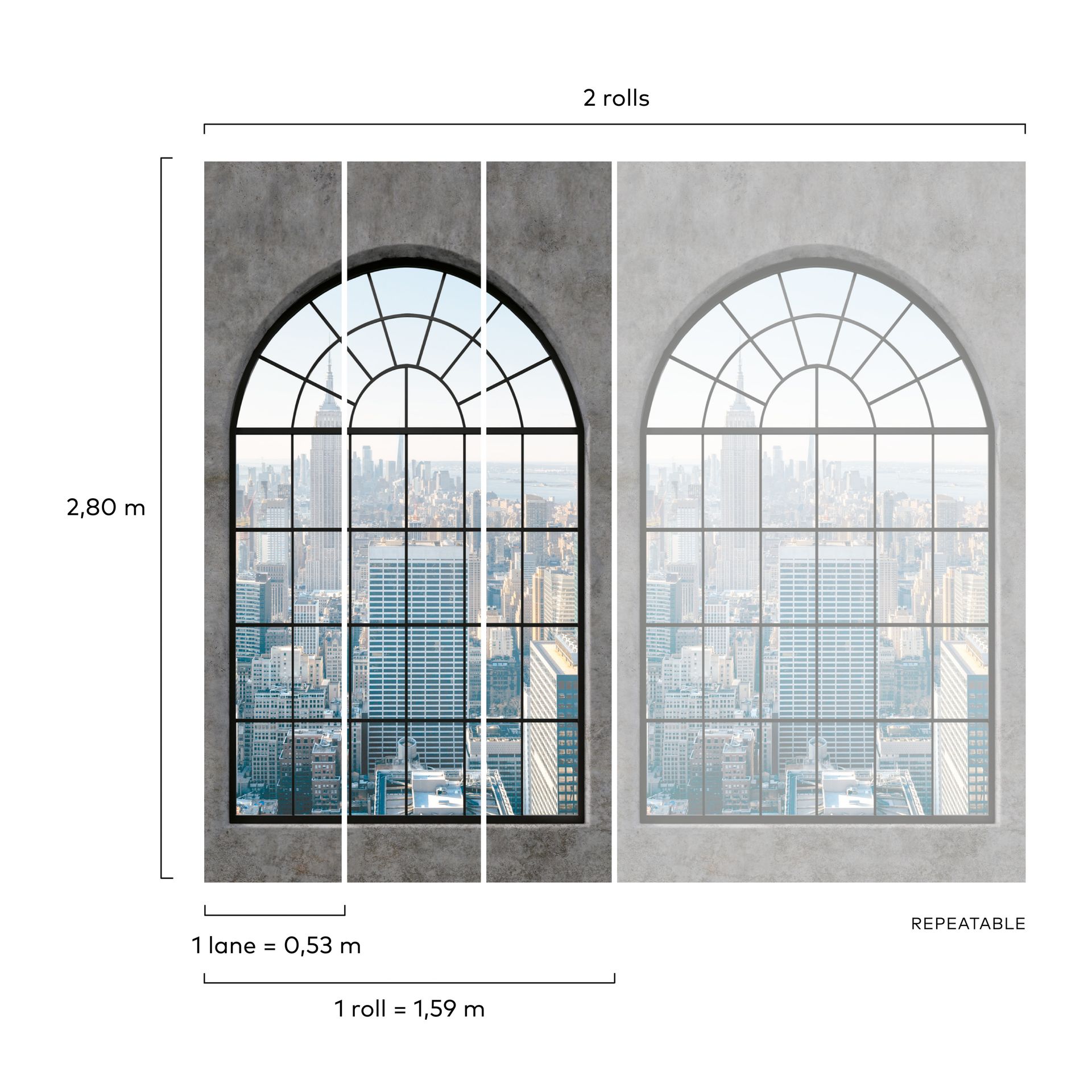 Fototapete Loftfenster Skyline Urban Betonoptik Grandeco Young Edition ML6201 Fototapete Loftfenster Skyline Urban Betonoptik Grandeco Young Edition ML6201