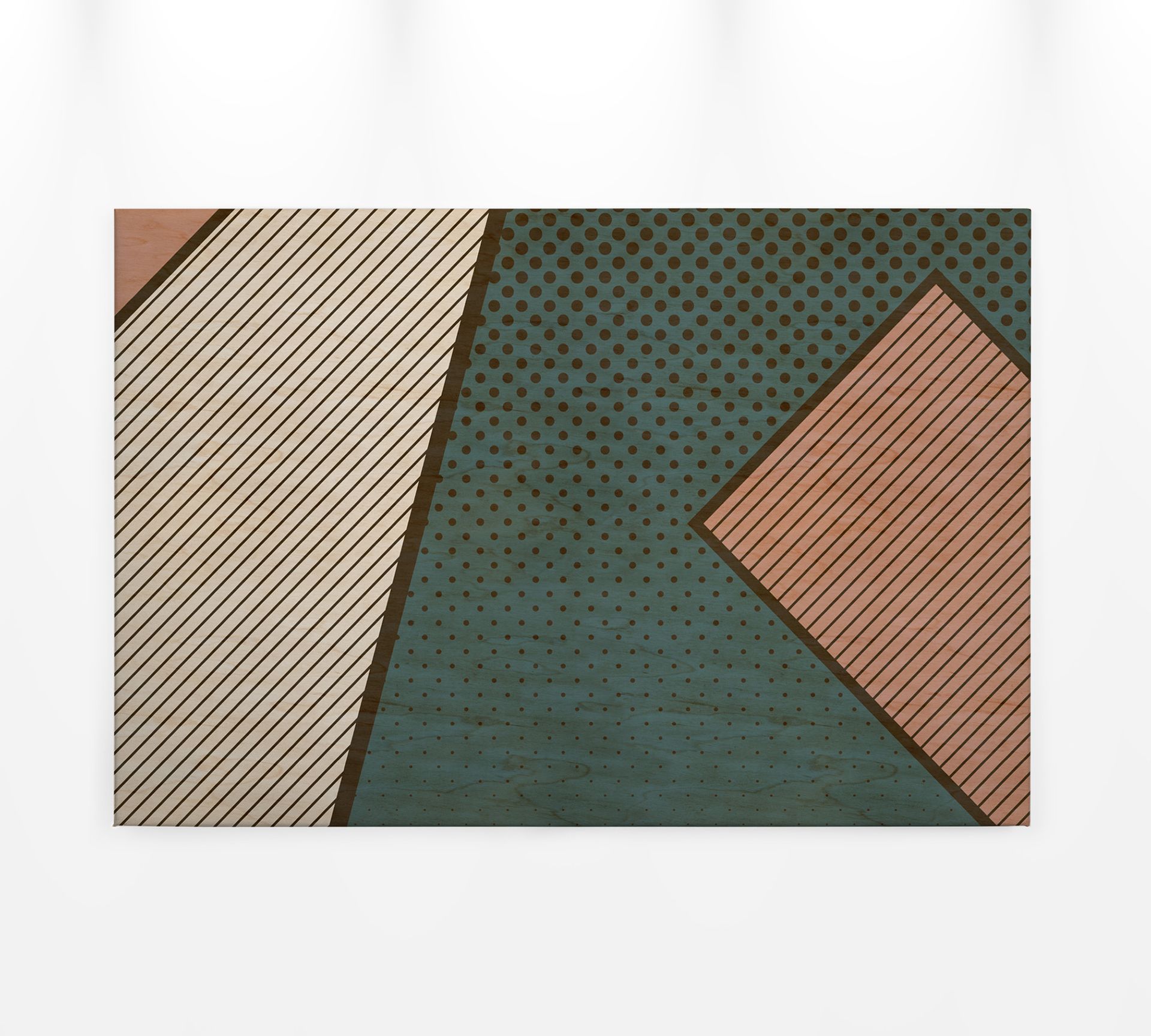 Leinwandbild Geometrische Formen, türkis, 90x60 cm DD120432
