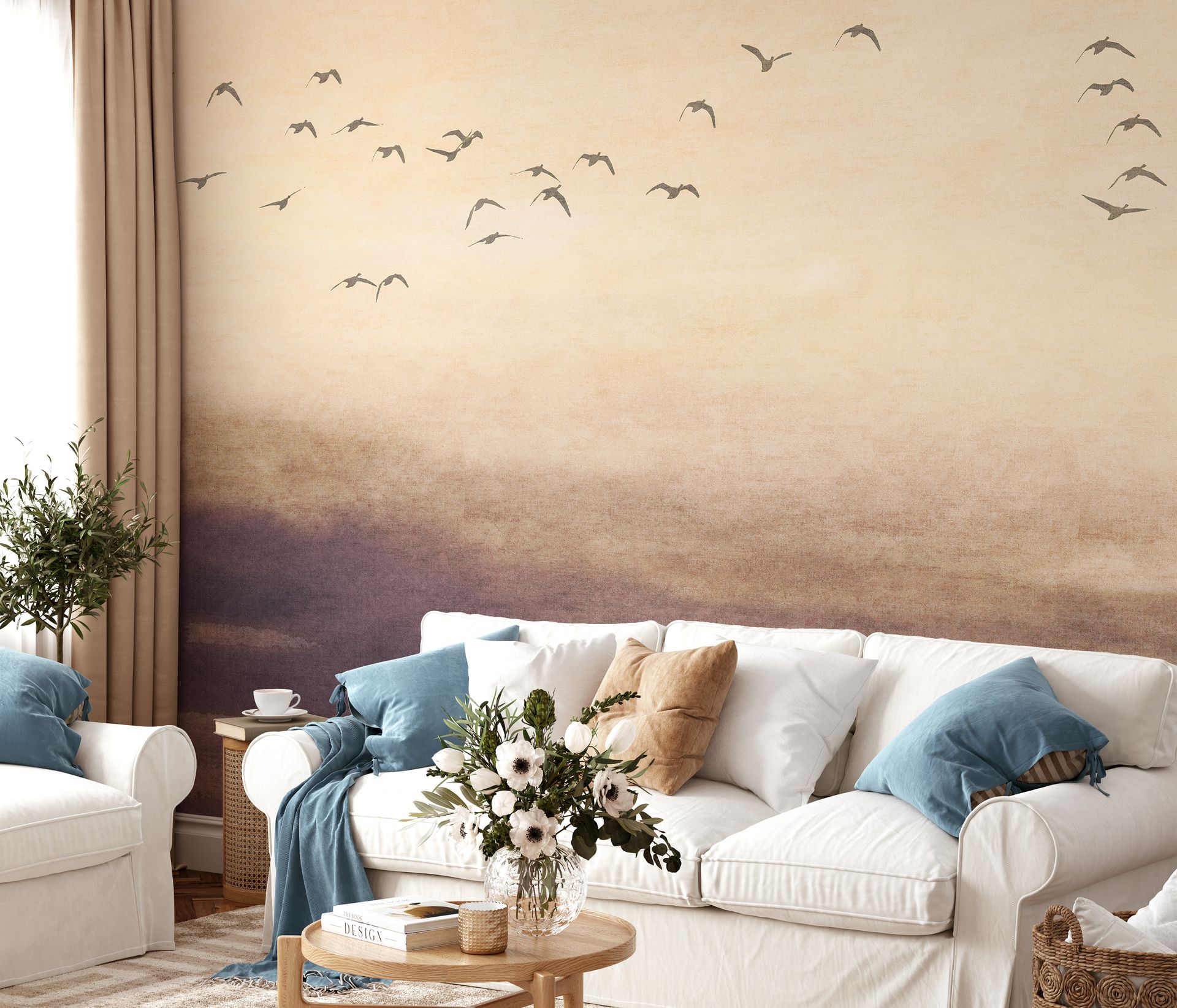 Vliestapete Aquarelloptik beige Erismann 220790701