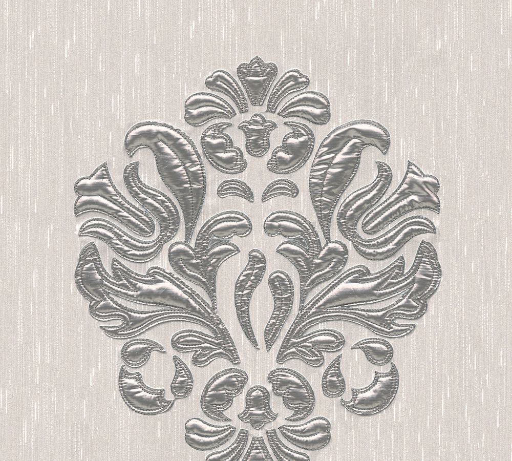 Produktscan A.S. Création Wall Fashion, Barock Tapete, silber, creme 306342 Dekorbild