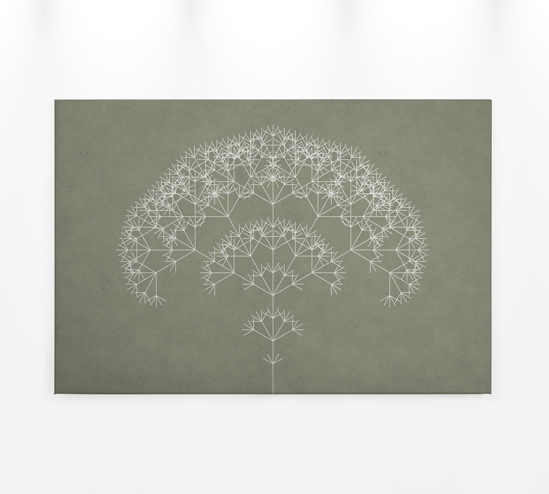 Leinwandbild Geometrische Muster, olivgrün, 90x60 cm DD120407