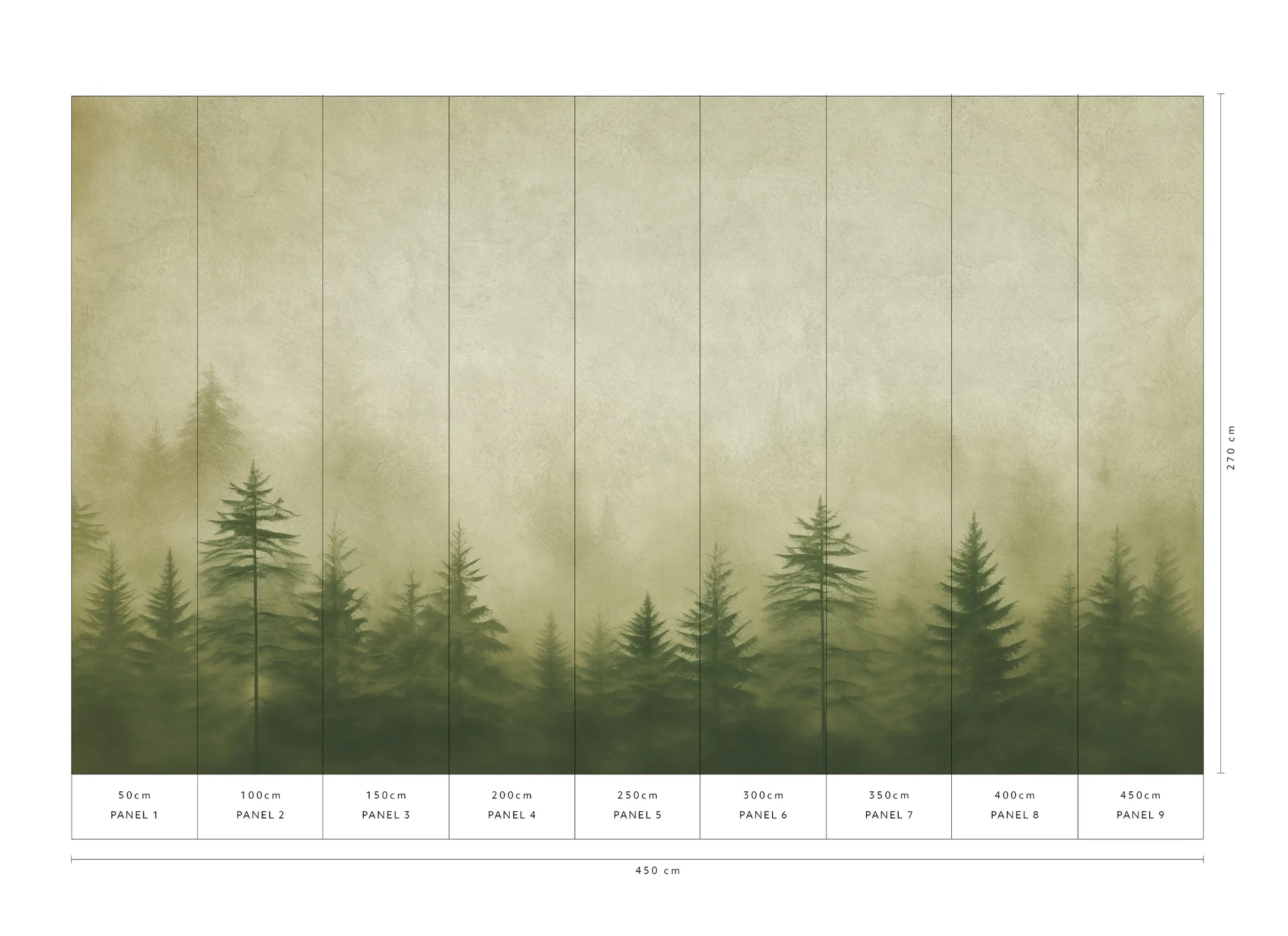 Vliestapete Aquarell Wald beige-grün Erismann 220260101 Vliestapete Aquarell Wald beige-grün Erismann 220260101