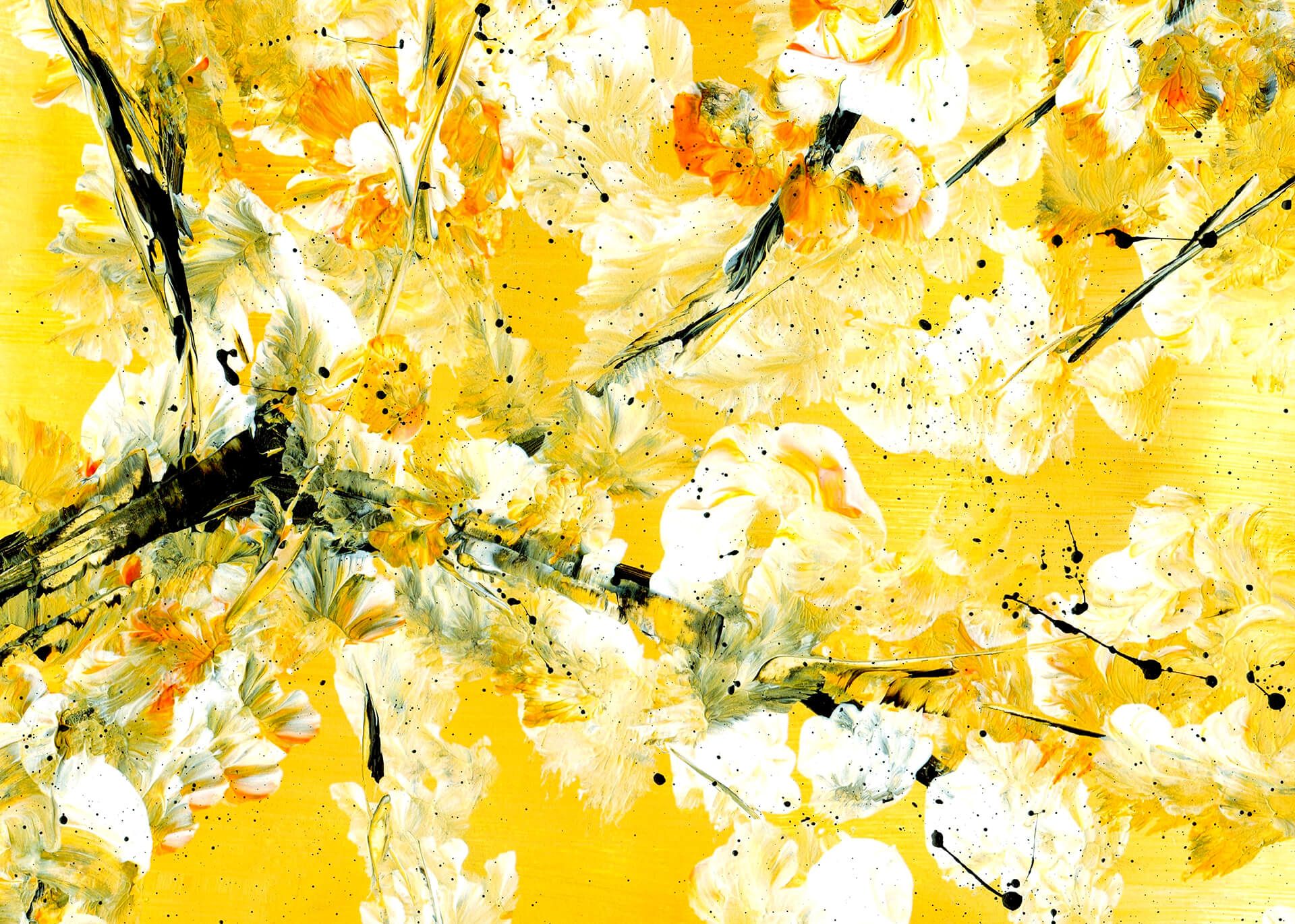 Leinwandbild Blumen, gelb, 70x50 cm DD123069