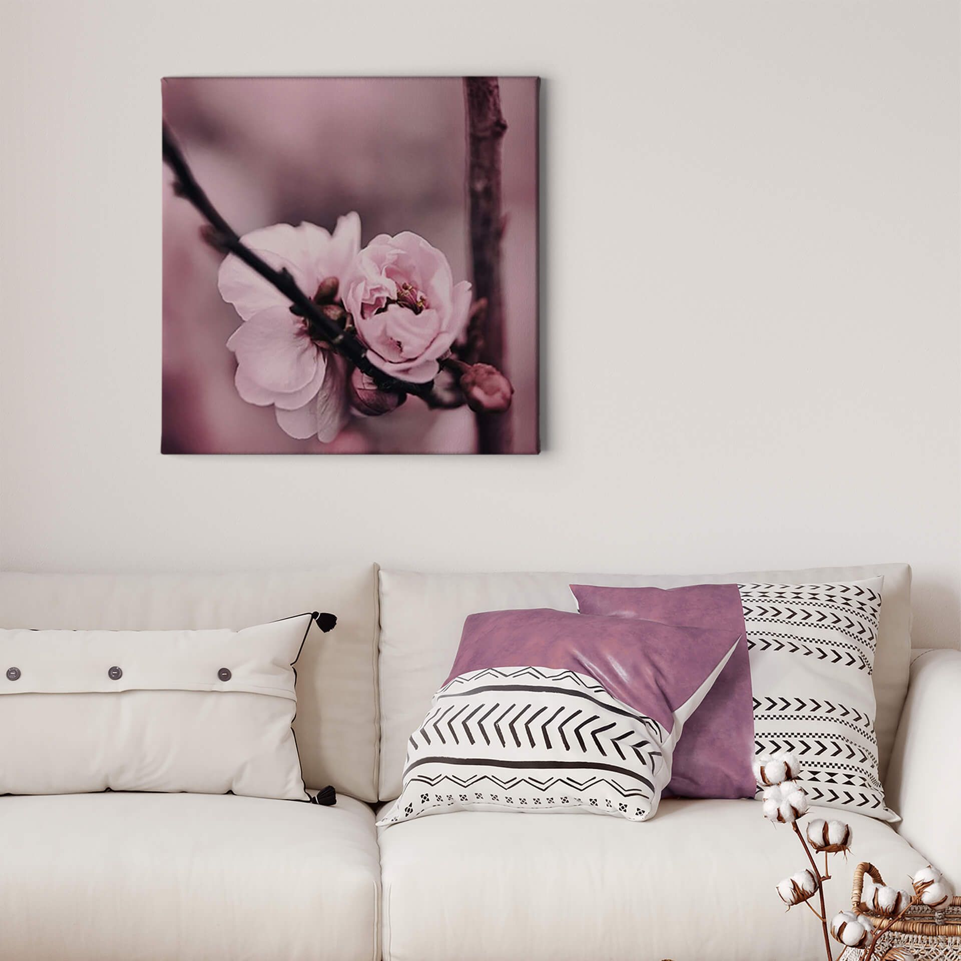 Leinwandbild Blüte, rosa, 50x50 cm DD123259