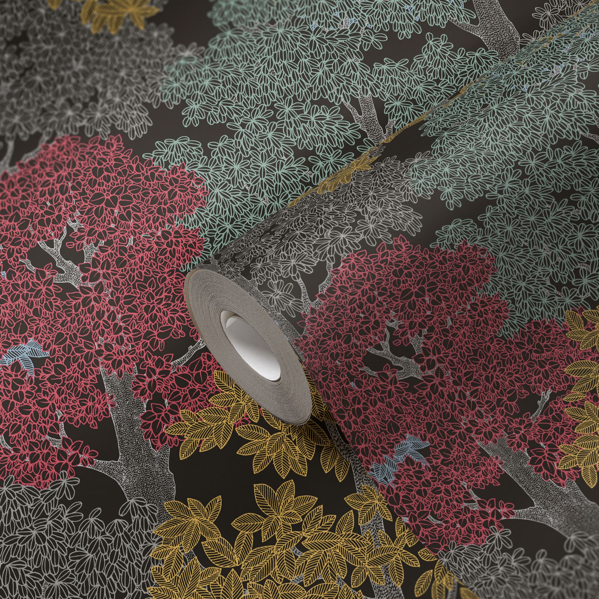 Architects Paper Floral Impression, Waldtapete, braun, schwarz 377532