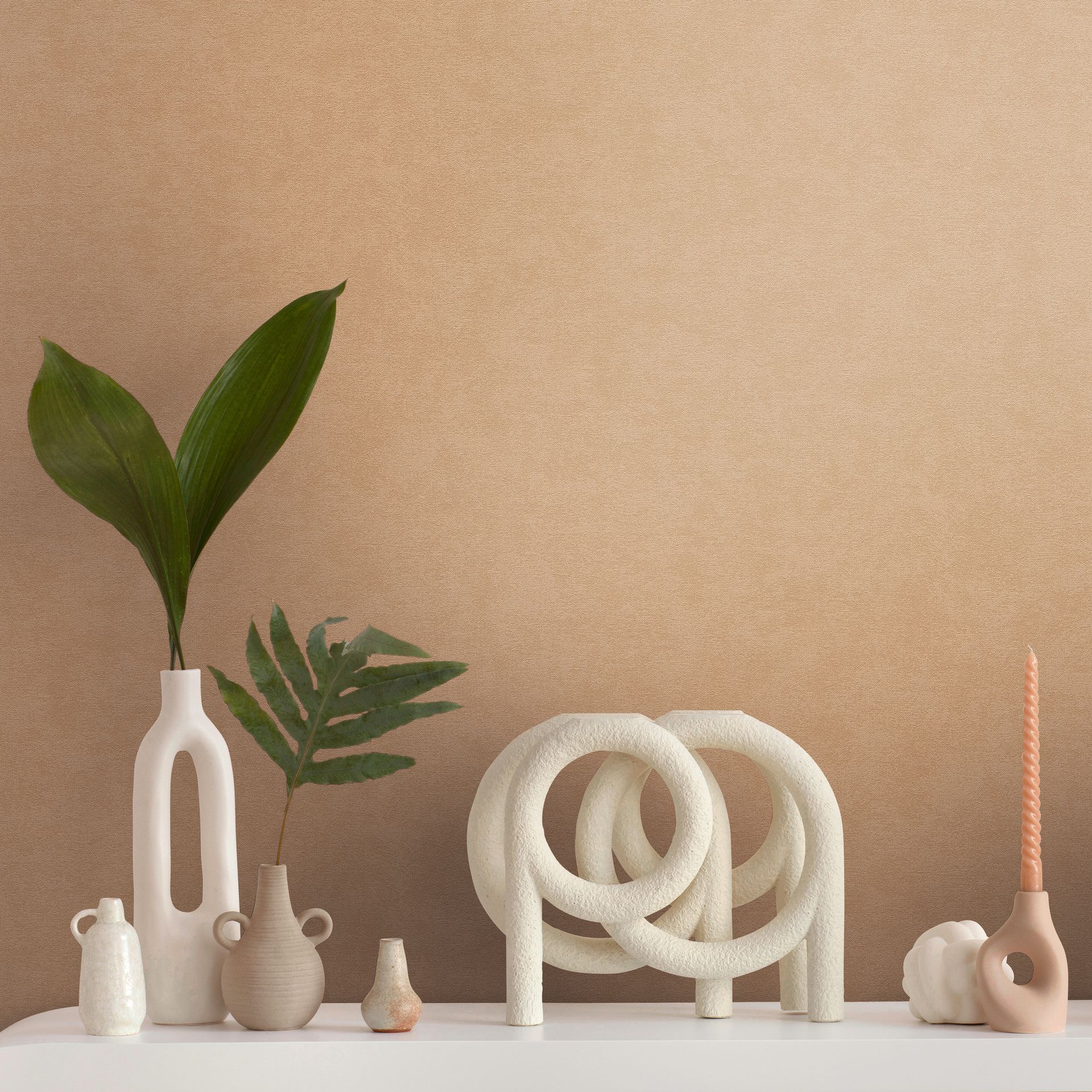 Profiltapete, Unis, beige 399385