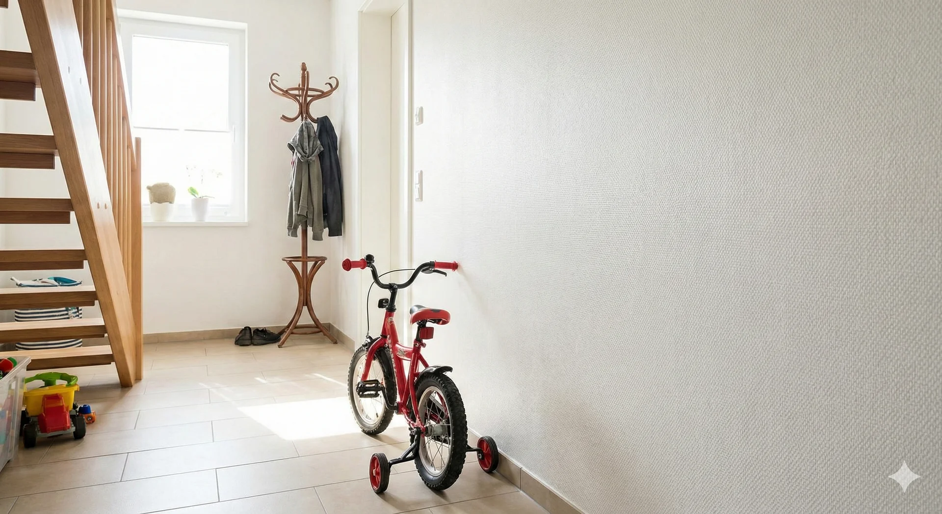 Stoßfeste Glasfasertapete: Der ideale Schutz für Flur und Treppenhaus Robustes Glasfasergewebe im Flur als Schutz vor Stößen und Kratzern