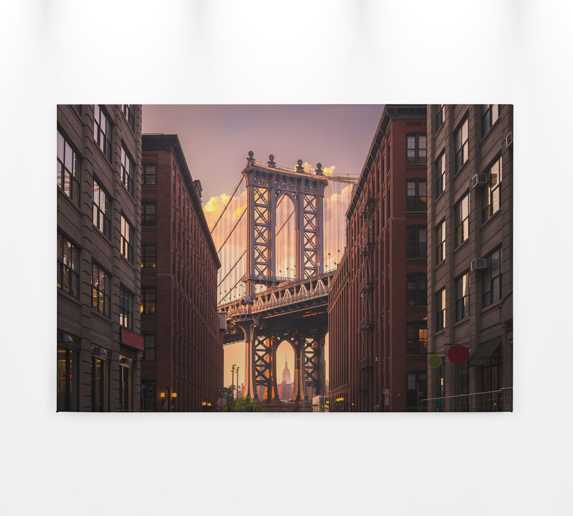 Leinwandbild Brooklyn Bridge, braun, 90x60 cm DD120328