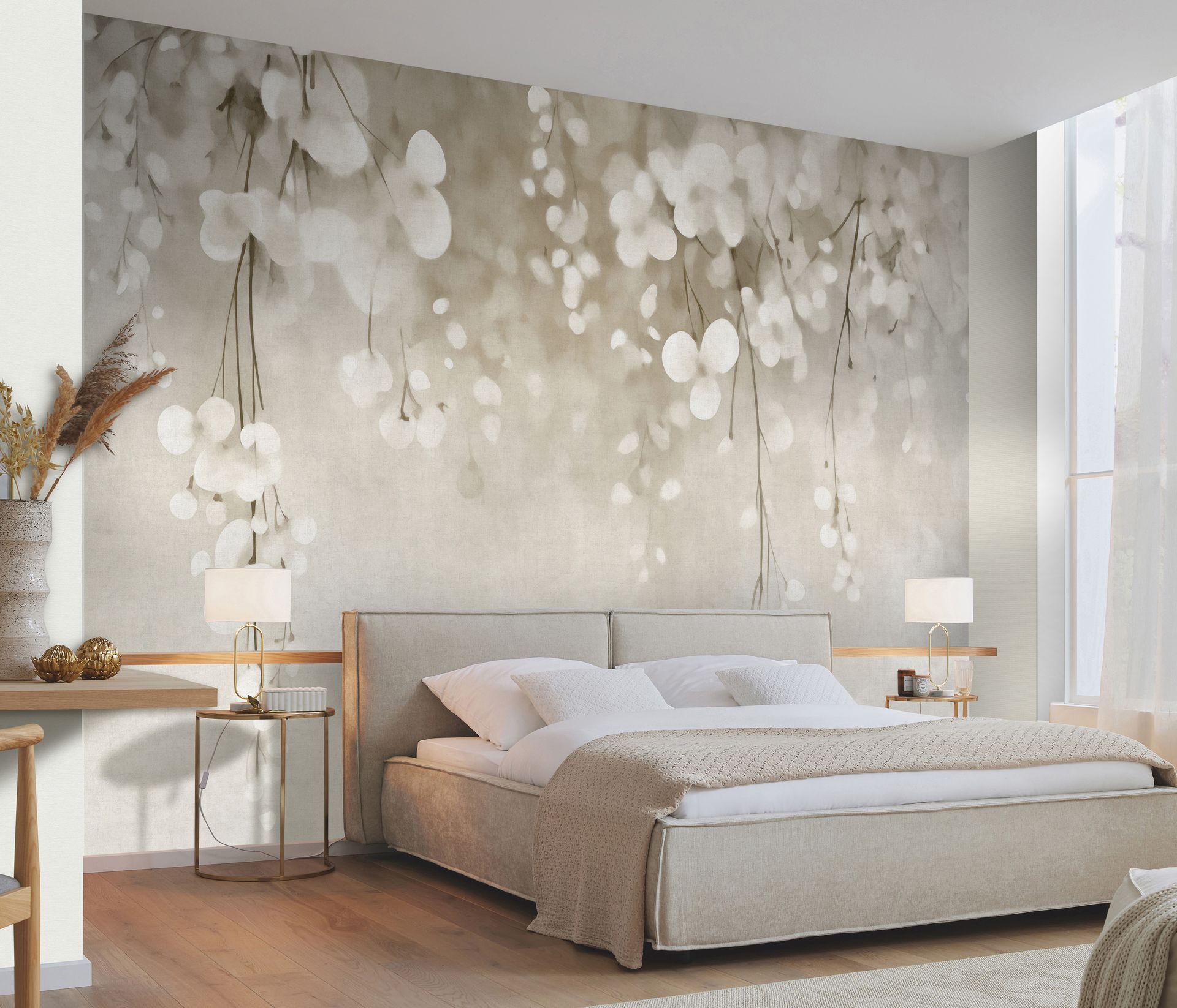 Vliestapete Blütenzweigmotiv beige Erismann 220690701
