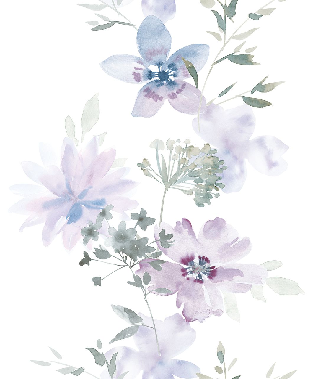 Novamur Vliestapete, Floral, weiß-grün 81625