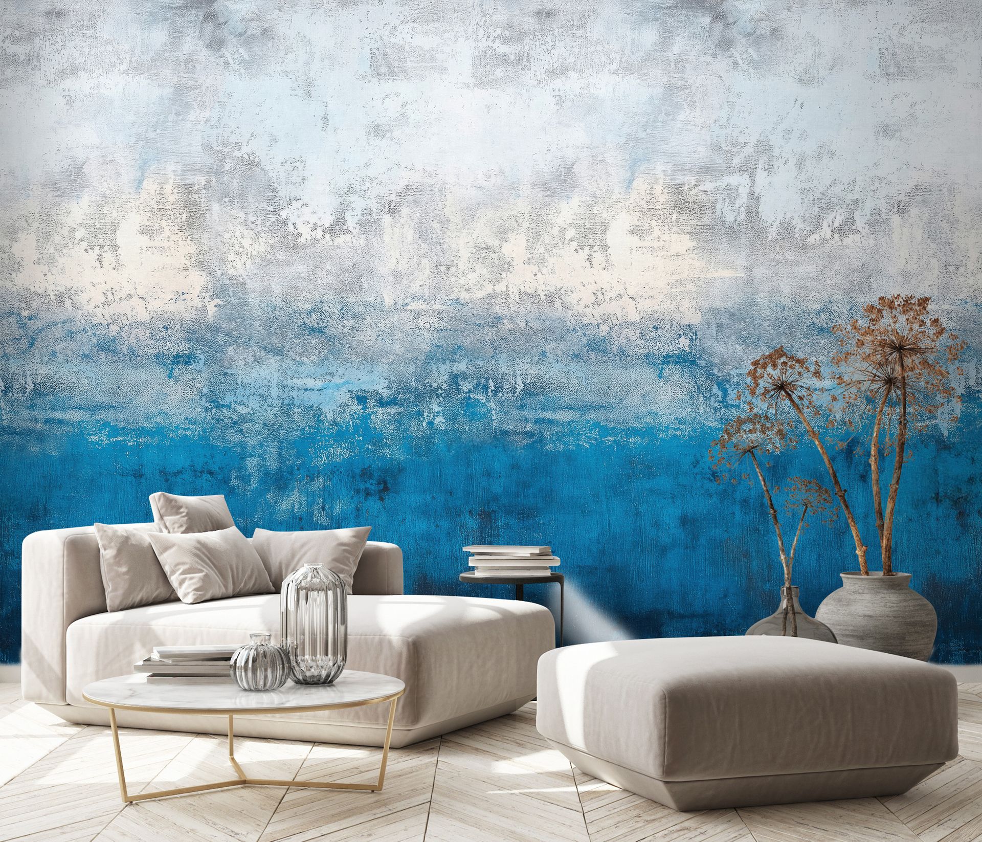 Vliestapete Aquarelloptik blau Erismann 220850701