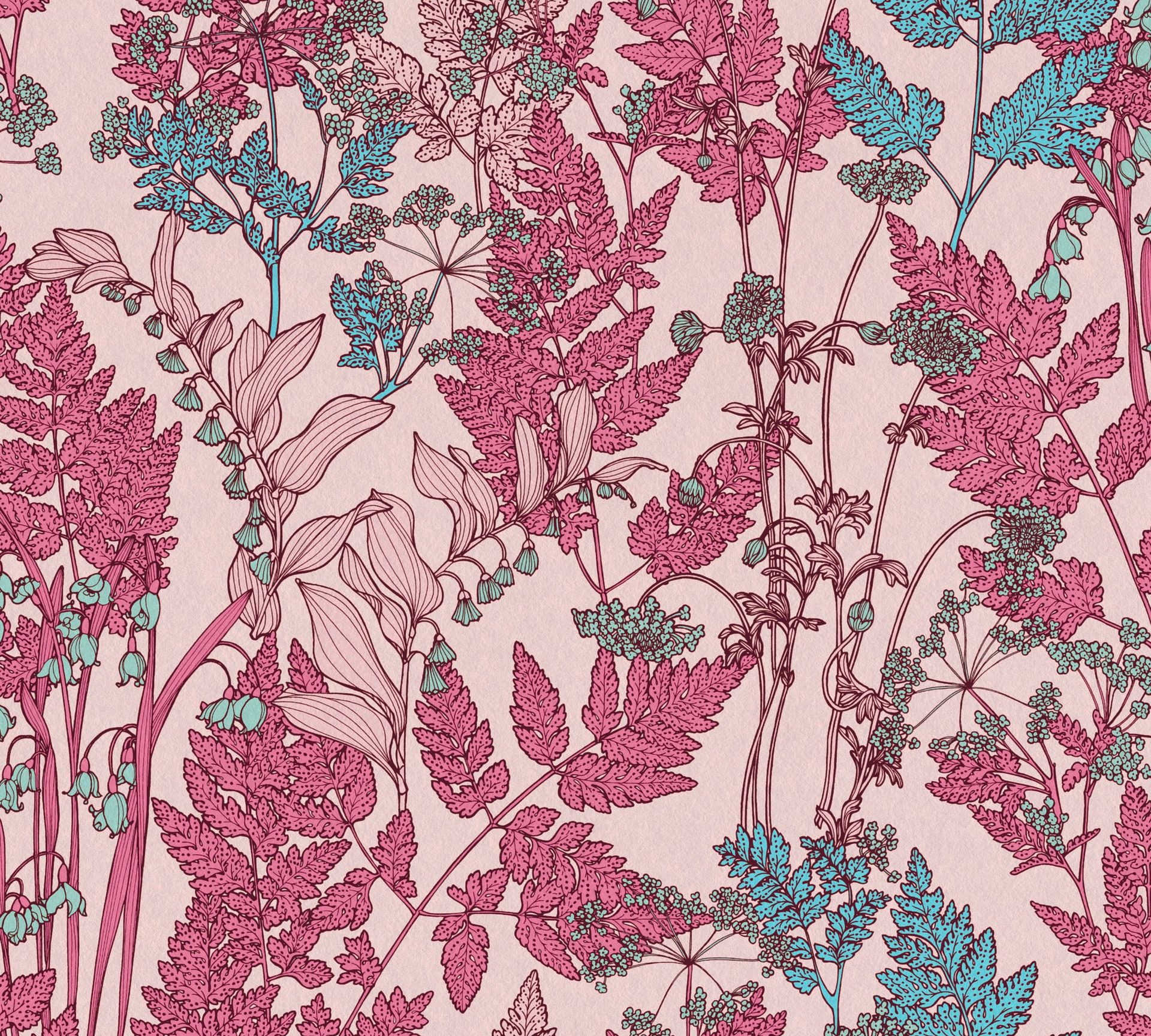 Architects Paper Floral Impression, Florale Tapete, rosa, rot 377518