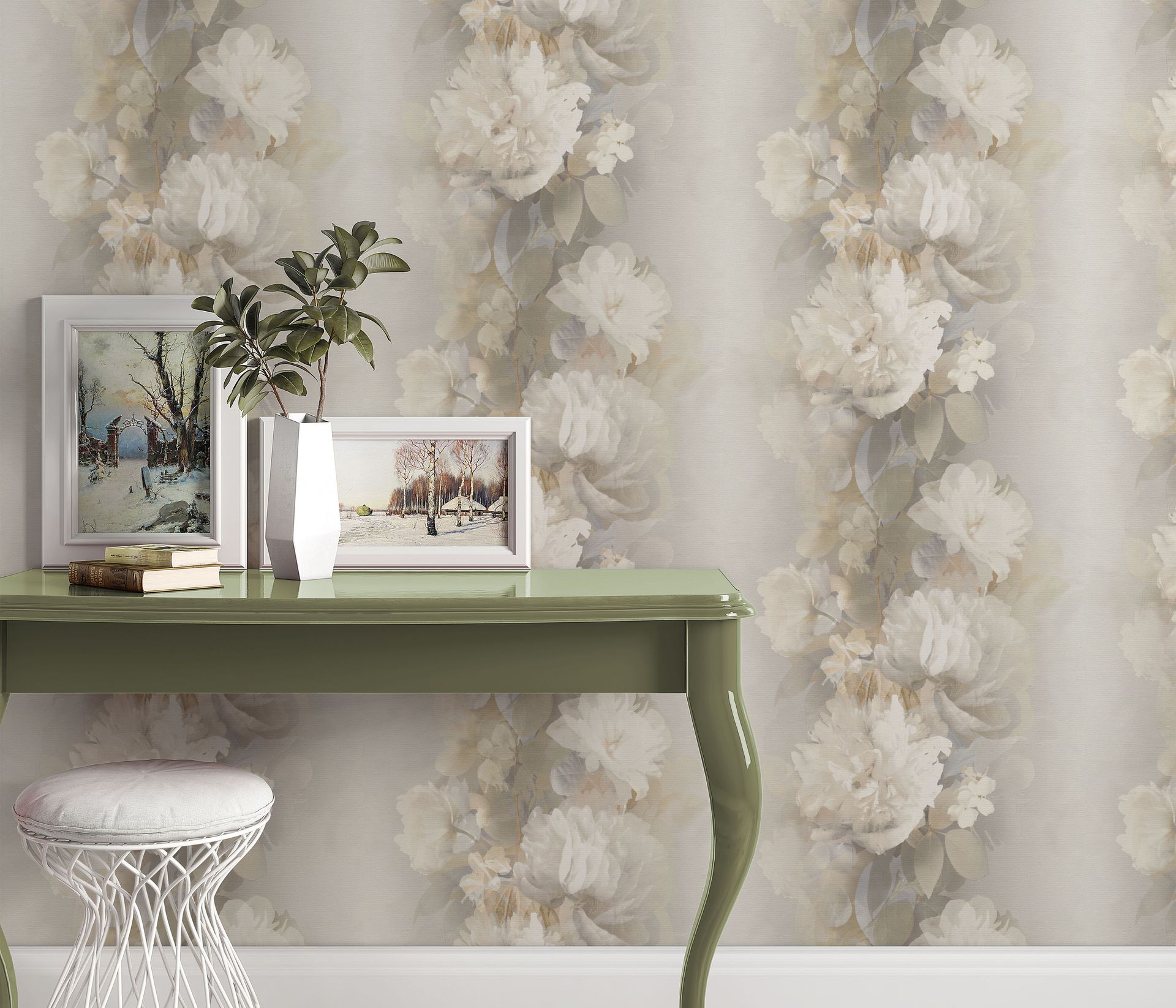 Blumentapete Aquarelloptik beige Erismann 1051337 Blumentapete Aquarelloptik beige Erismann 1051337