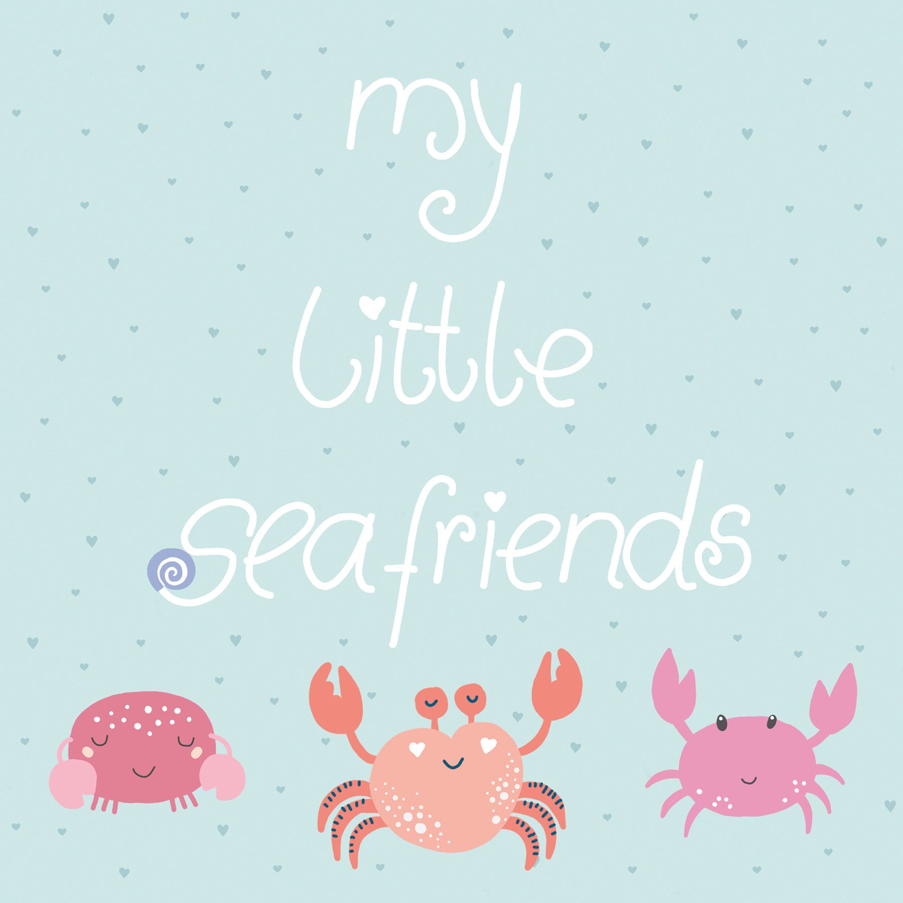 Leinwand Seafriends III 40 x 40 cm