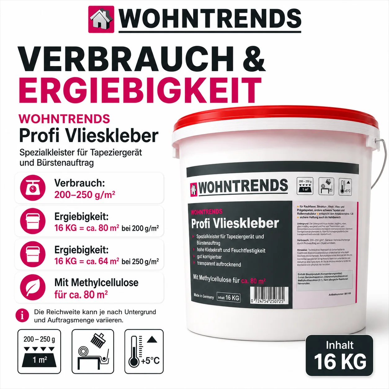 wohntrends-profi-vlieskleber-verbrauch-ergiebigkeit-tabelle.jpg Verbrauch und Ergiebigkeit des Wohntrends Profi Vliesklebers je Quadratmeter