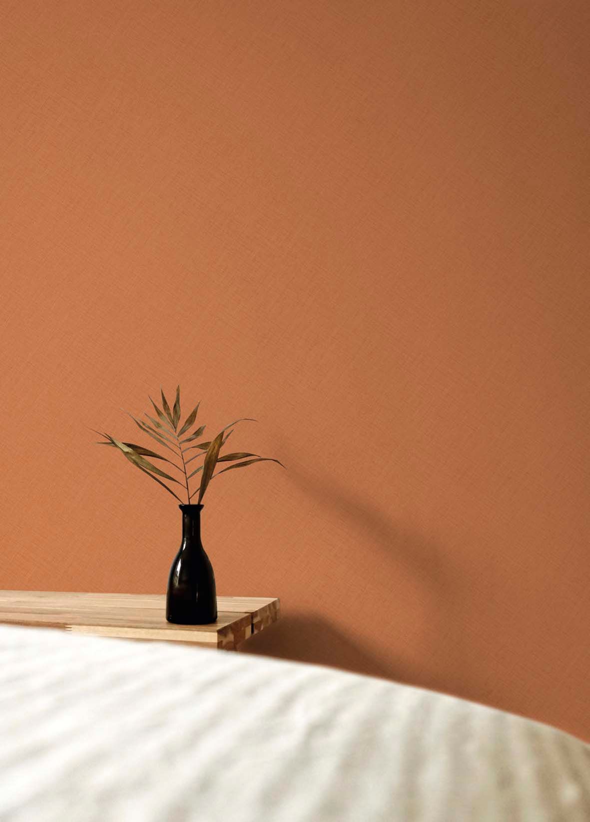 Grandeco Textiloptik-Tapete Terracotta MN1008