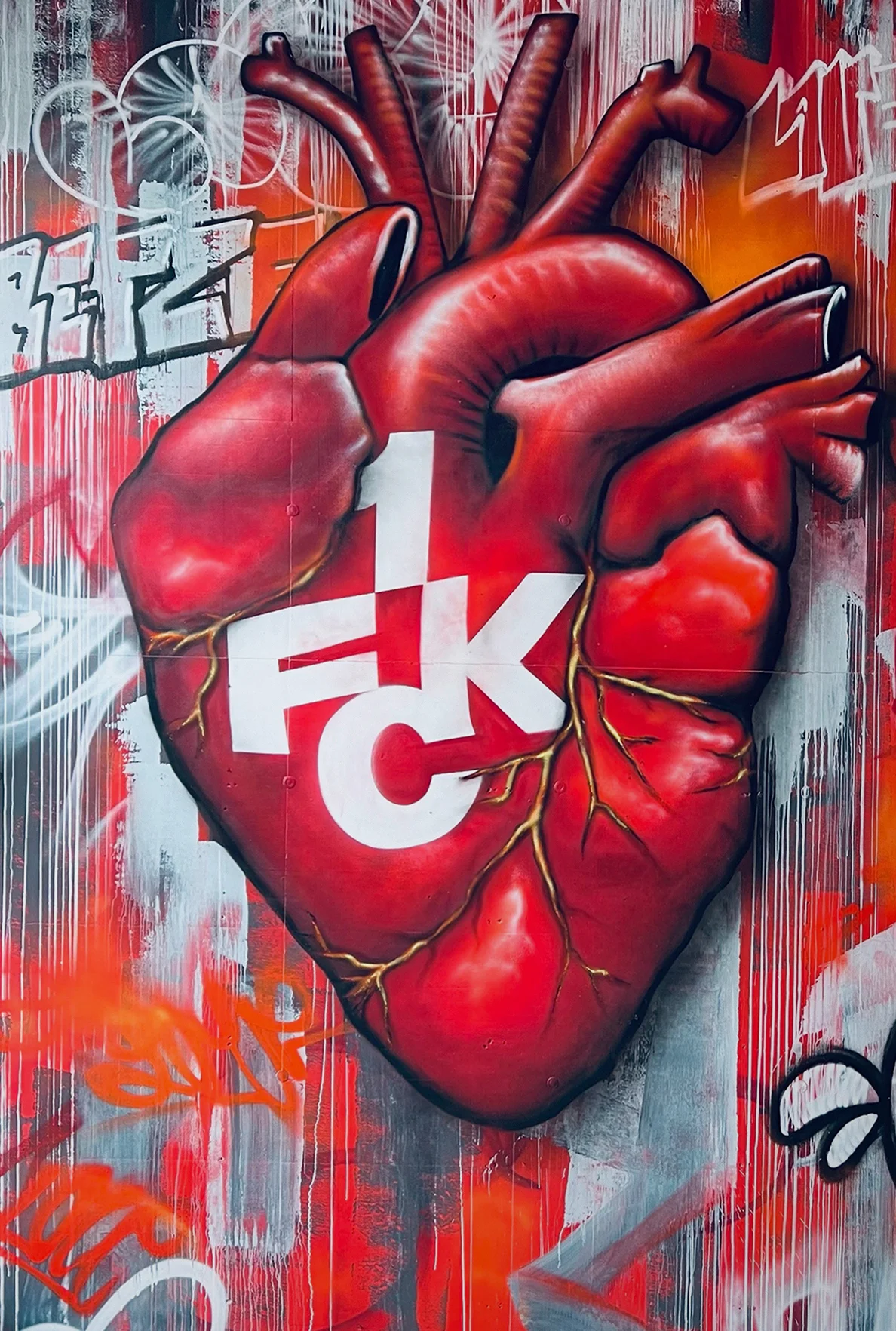 FCK Maltag-Graffiti Herzblut „Den FCK im Herzen